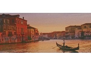 Marque-pages gondole sur le Grand Canal à Venise