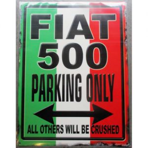 plaque décorative parking Fiat 500